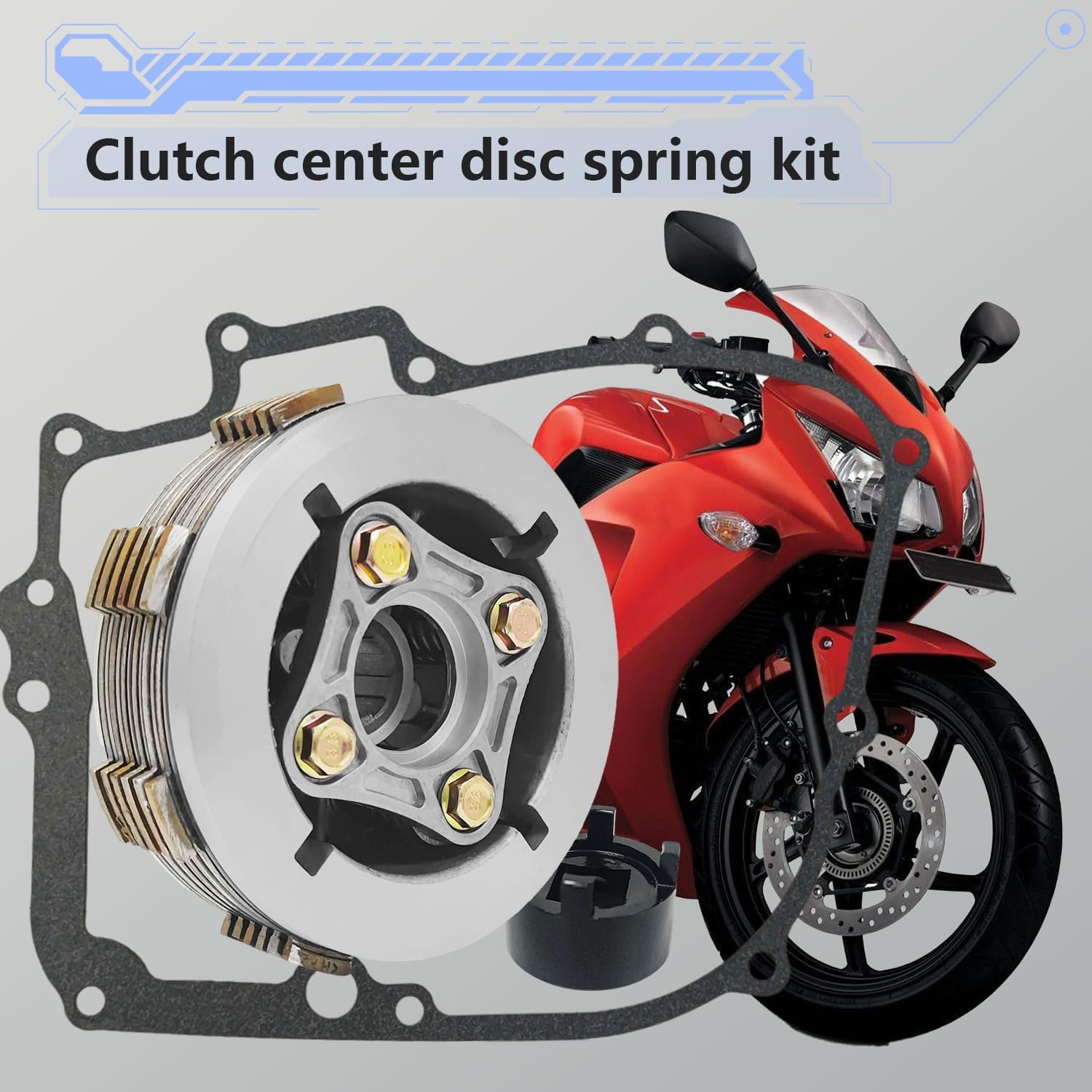 Complete Clutch Gasket Kit & Clutch Hub Spanner Tool Compatible with Honda Rebel 250 CMX250/C/X 1985-2016 Nighthawk 250 CB250 1991-2008