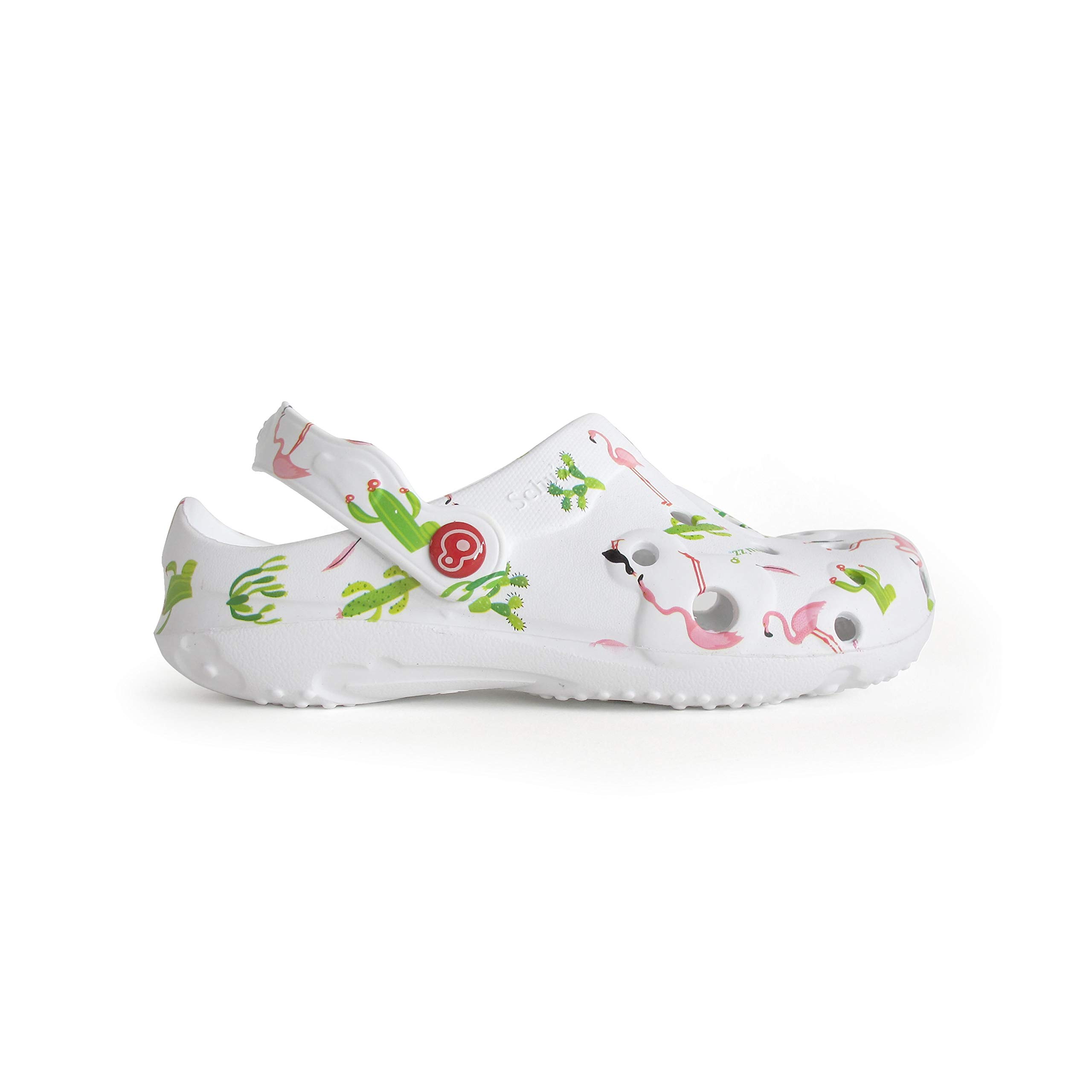 Schu'zz - Globule Imprimé - Sabot Plastique Femme - Confortable, Léger, Ultra Résistant - Certifié CE - pour la Maison et Activités de Plein Air