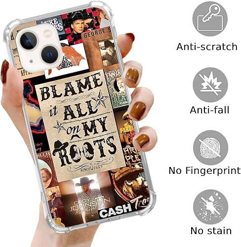 Miniatura 2 de Funda estética vintage retro occidental compatible con iPhone 15, funda de vaquero de música country para iPhone 15 para adolescentes, hombres y