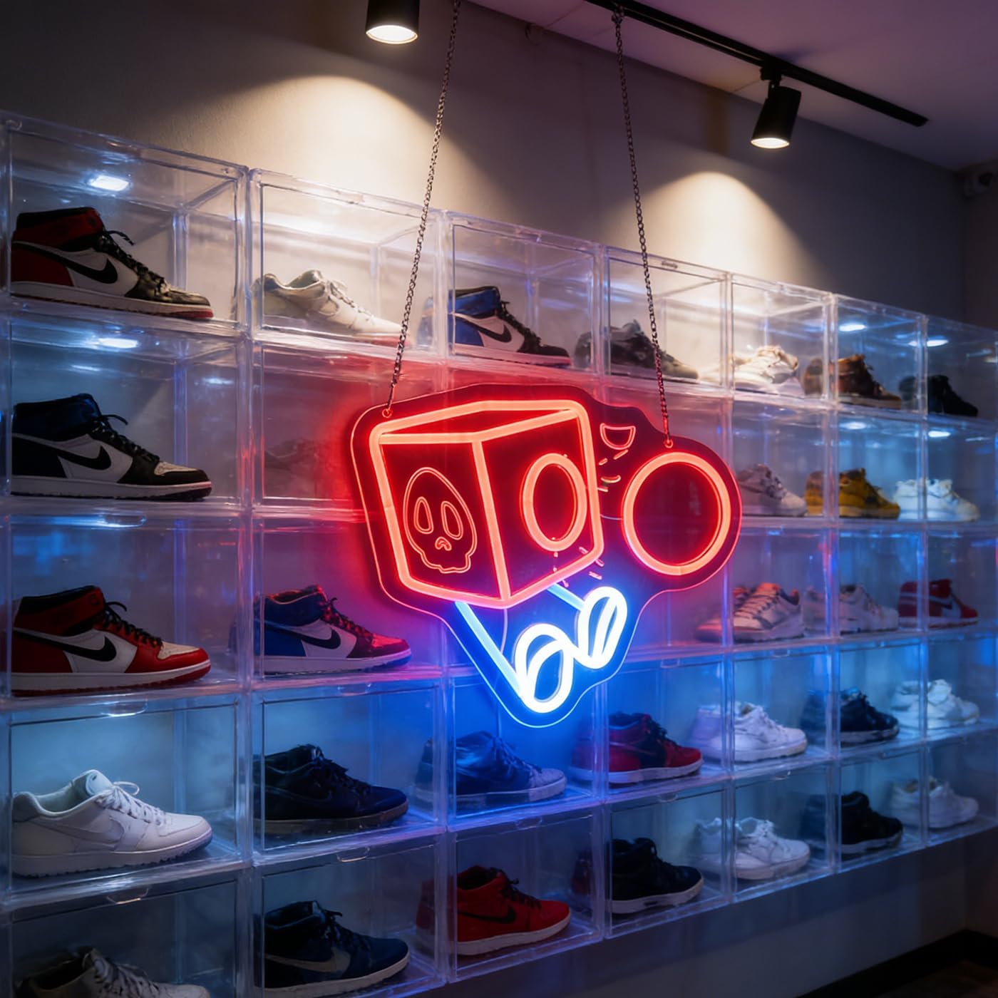 Funny Box Gaming Neon Sign for Kids Bedroom Game Room, LED Anime Wall Art for Gaming Setup, Man Cave, Dorm Decor, Dimmable USB, Awesome Gift for Gamers Teens, Boys, Kids