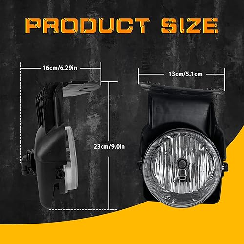 Miniatura 3 de Luces antiniebla para GMC Sierra 15001500HD25002500HD35003500HD35003500HD, 1 par de faros antiniebla con lado derecho e izquierdo (lente