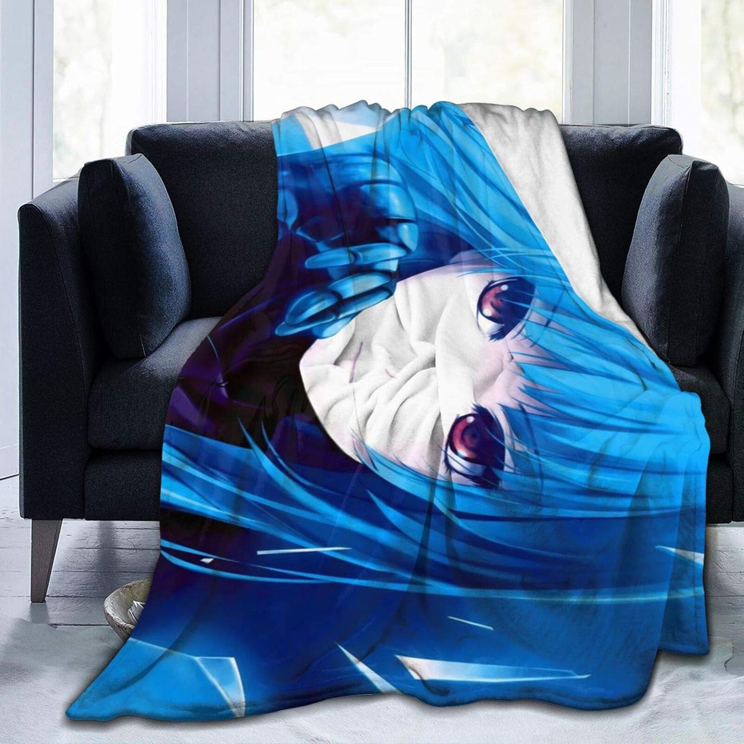 Jasongamo CuteAnimeGirl Blanket,Ultra Soft Micro Fleece