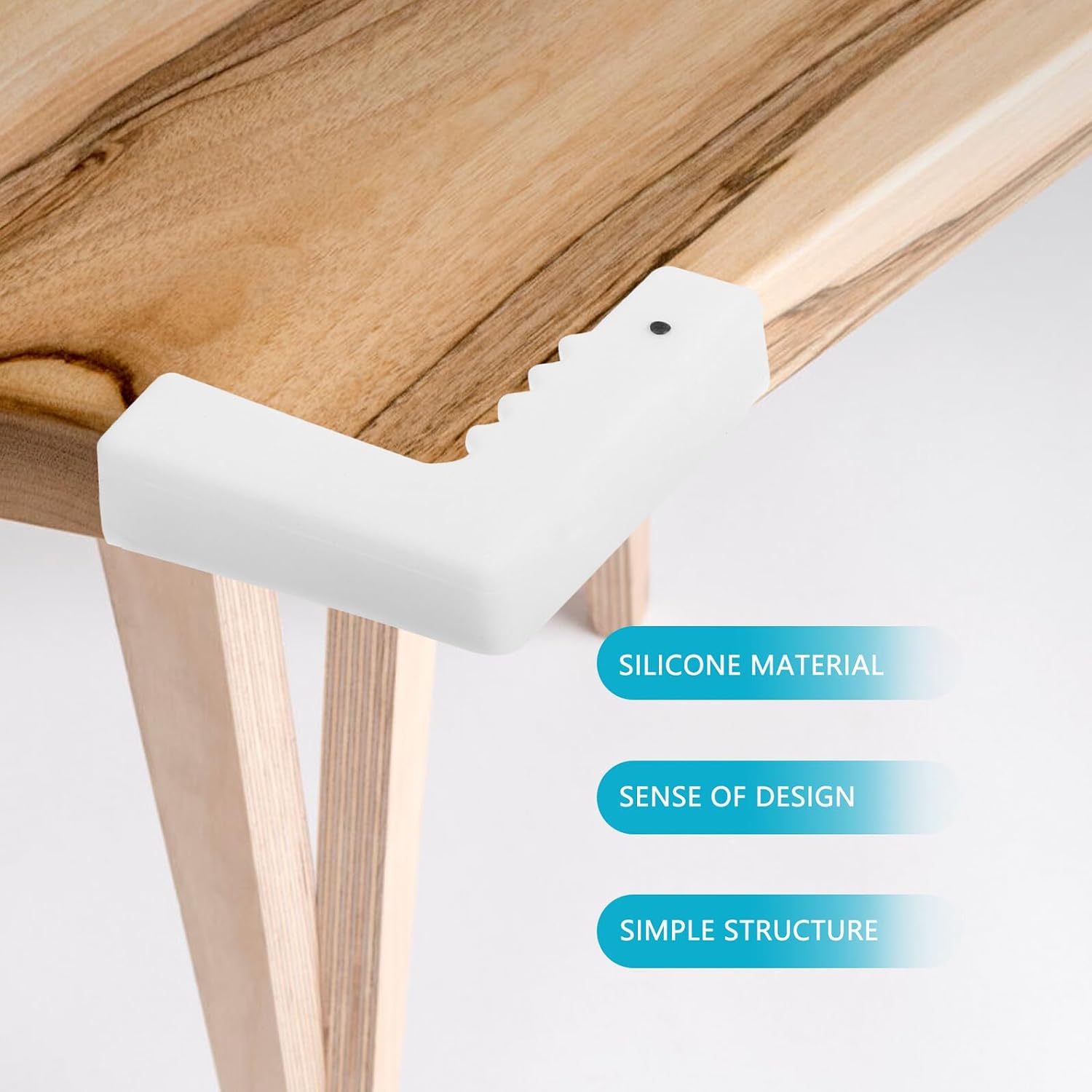 UPKOCH 4pcs Silicone Furniture Corner Protectors for Safety Table Edge Bumpers Soft and White Corner Guards for Home