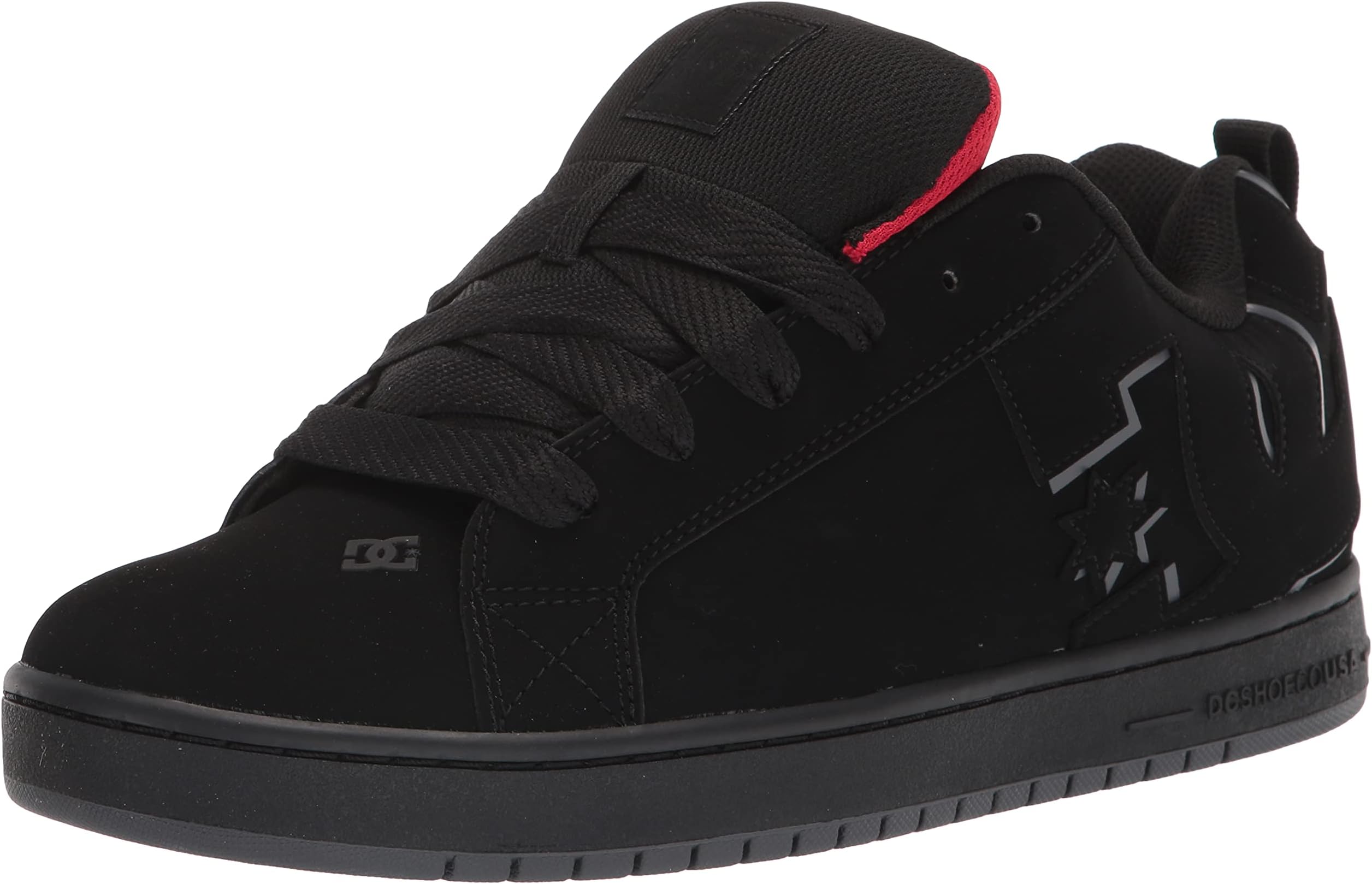 Men's Court Graffik Casual Skate Shoes, Black/RED, 10