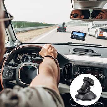 Dash Cam Holder,Removable Suction Quick Release - Car Windshield Dash Cam Mount Replacement | for RV SUV GPS Navigation Windshield Dashboard Vlogging Filming Driving
