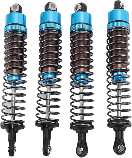 RiToEasysports Absos de Choques 4PCSRC, Amortecedor Hidráulico de 100 Mm para Rastreador e Carros Em Escala de 1/10, Desempenho de Suspensão...