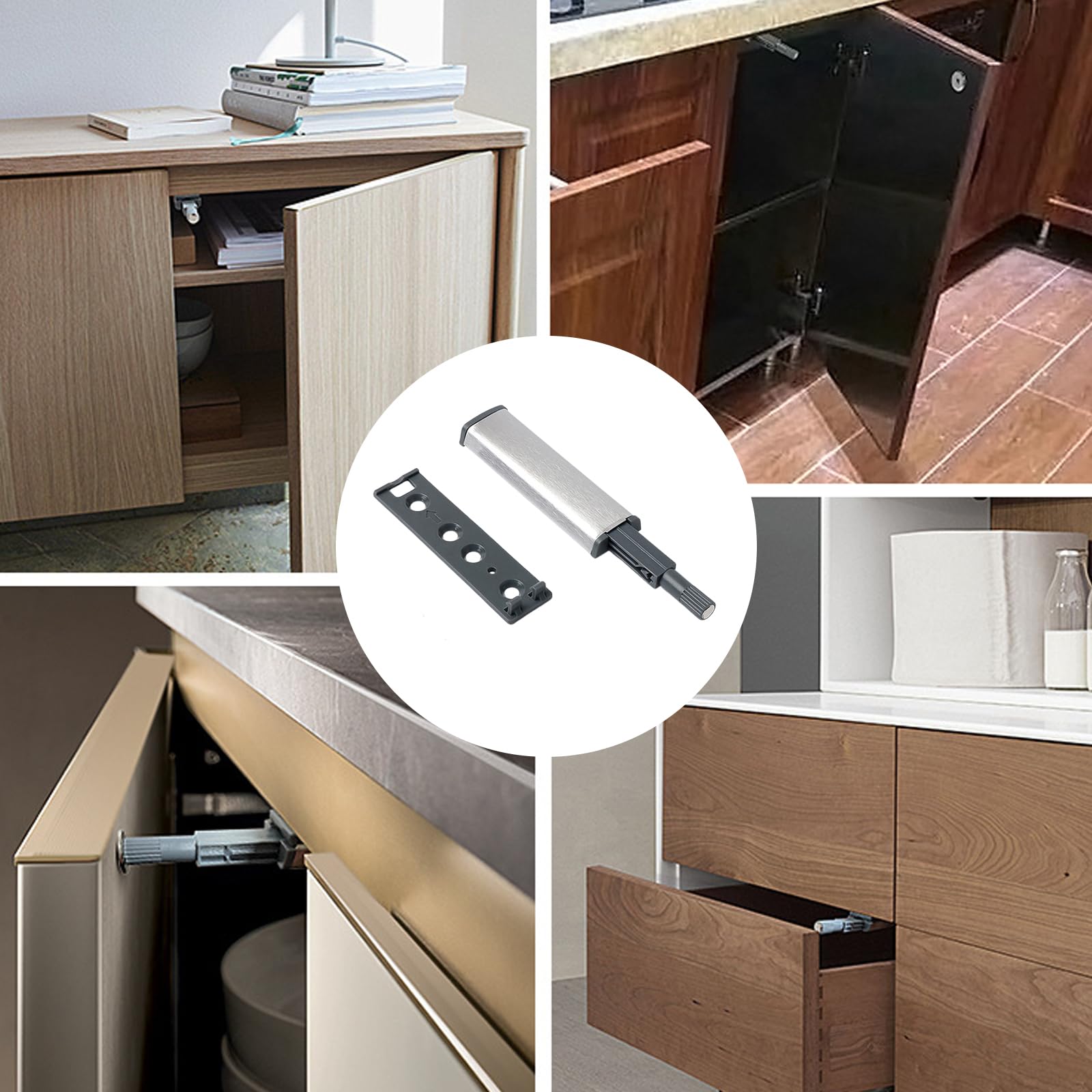 10 apriscatole a pressione magnetiche, apriporta a pressione, per armadi, cassetti, porta dell'armadio