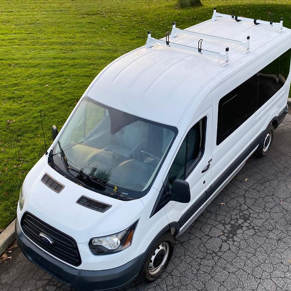 WRLWYSturdy 54" Roof Ladder Rack for Your Ford Transit 150, 250, 350 (2015-2025) Cargo Van - Enhance Storage & Efficiency!