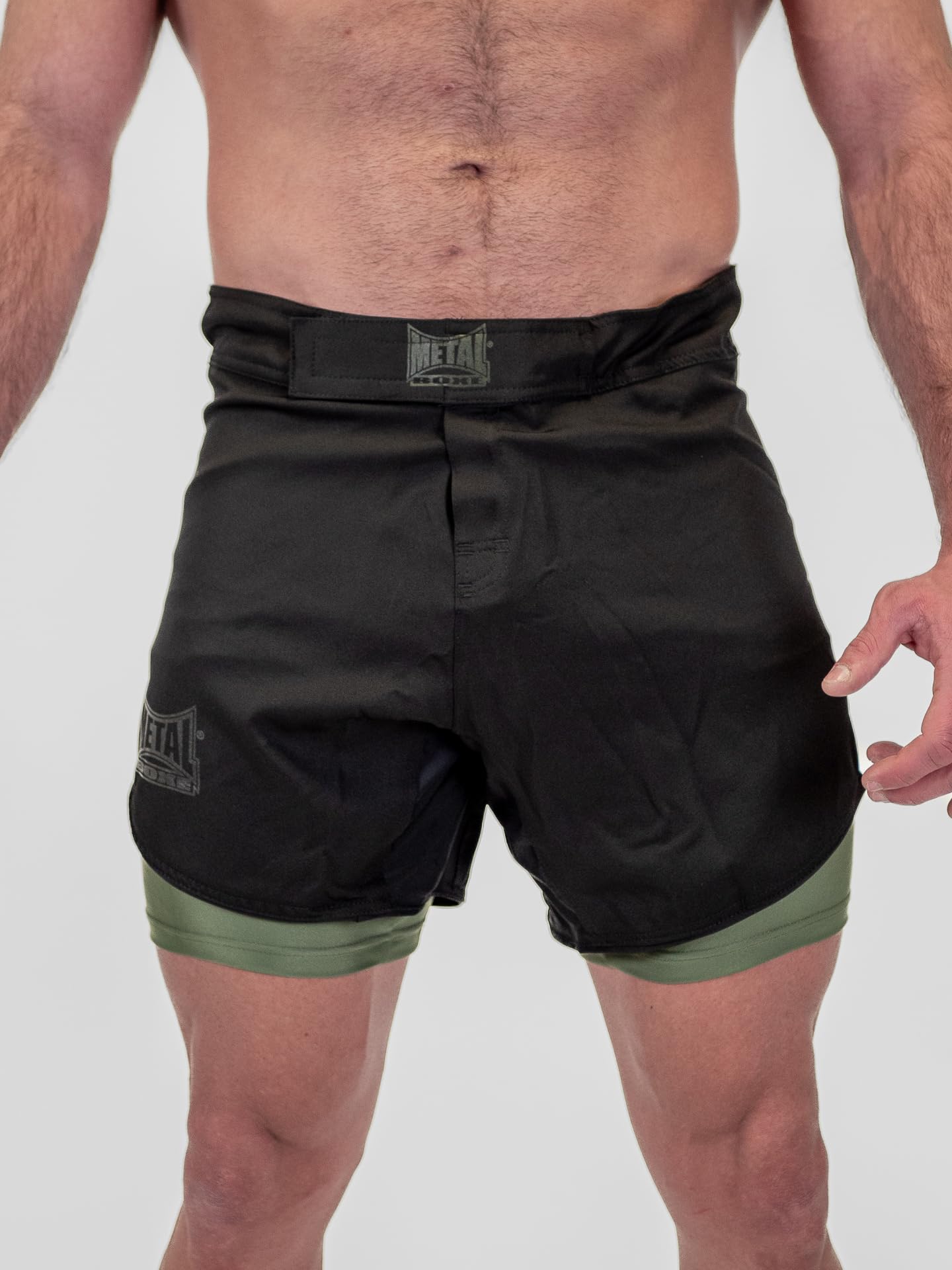 METAL BOXE Pantaloncini MMA Dual Nero/Cachi M