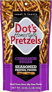 Dot's Pretzels Cinnamon Sugar Seasoned Pretzel Twist Snack, 16oz Grocery Sized Bag