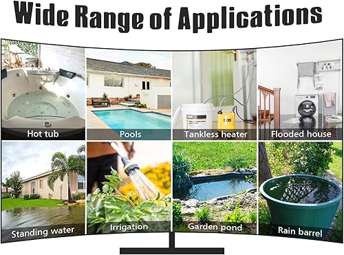 Miniatura 6 de 16HP Bomba de utilidad portátil sumergible pequeña bomba de sumidero de respaldo Bomba de drenaje para eliminar el agua de la casa de inundaciones,