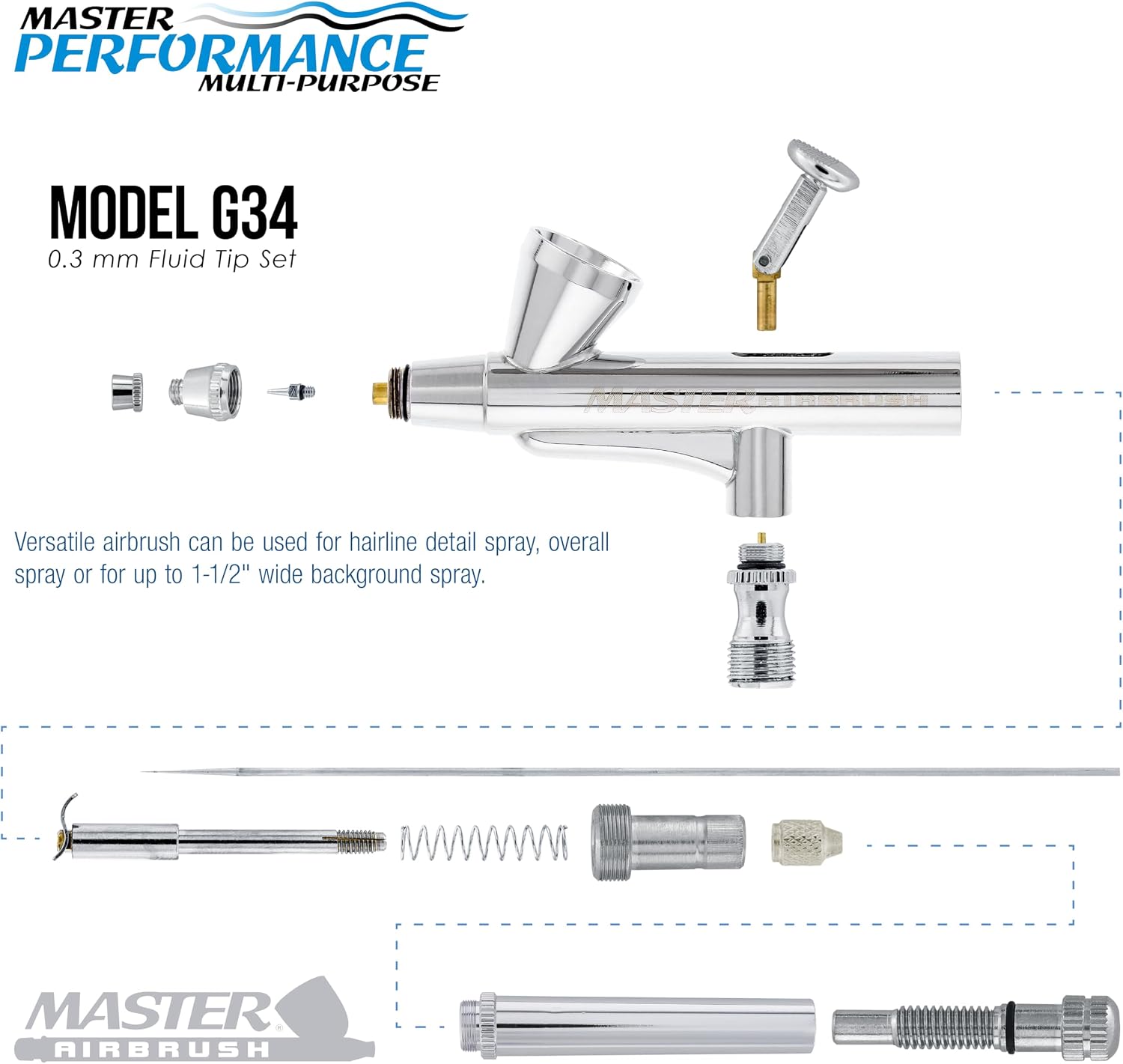 Master Airbrush Multi-Purpose Airbrush Decorating Kit with Dual-Action Air image 3
