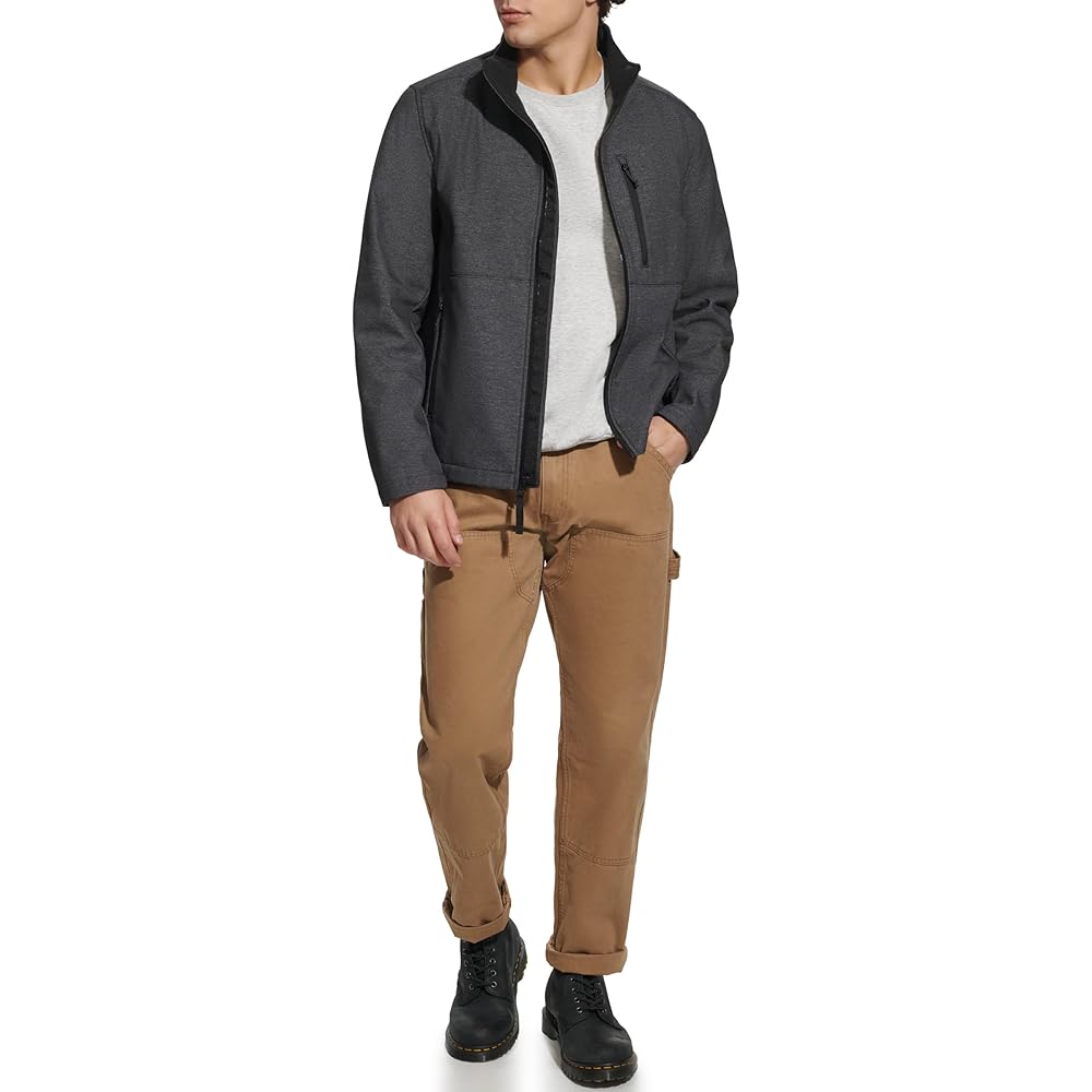 Levi's Men's Stand Collar Softshell Jacket, Graphite at