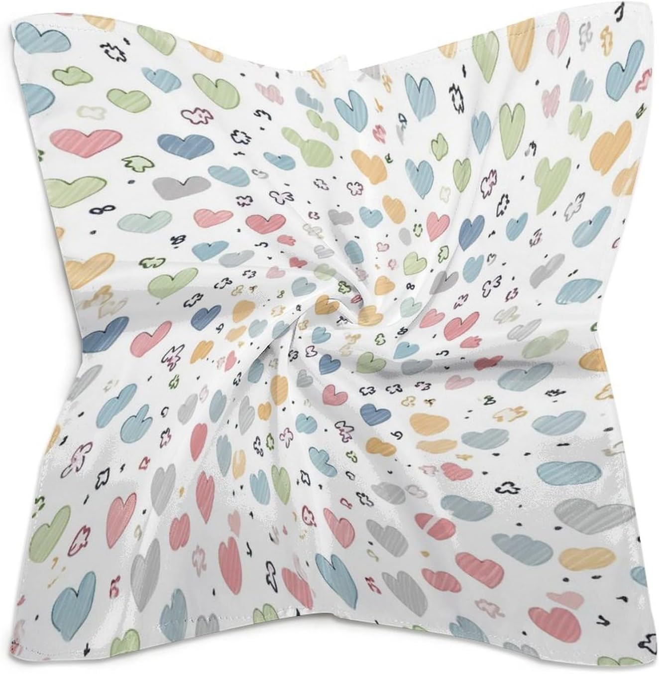 Square Kerchief Bandanas Silky Touch Head Scarf Beautiful Sea Mask Scarf for Men & Women