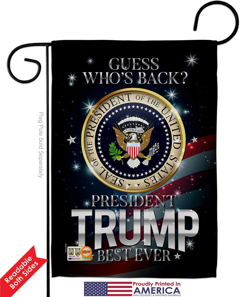 Trump Flag President Best Ever Garden Flag Pack Patriotic Vote Democrat Republican Tea Party United State American Election Support Our Troops House Banner Small Yard Gift Double-Sided, Made in USA