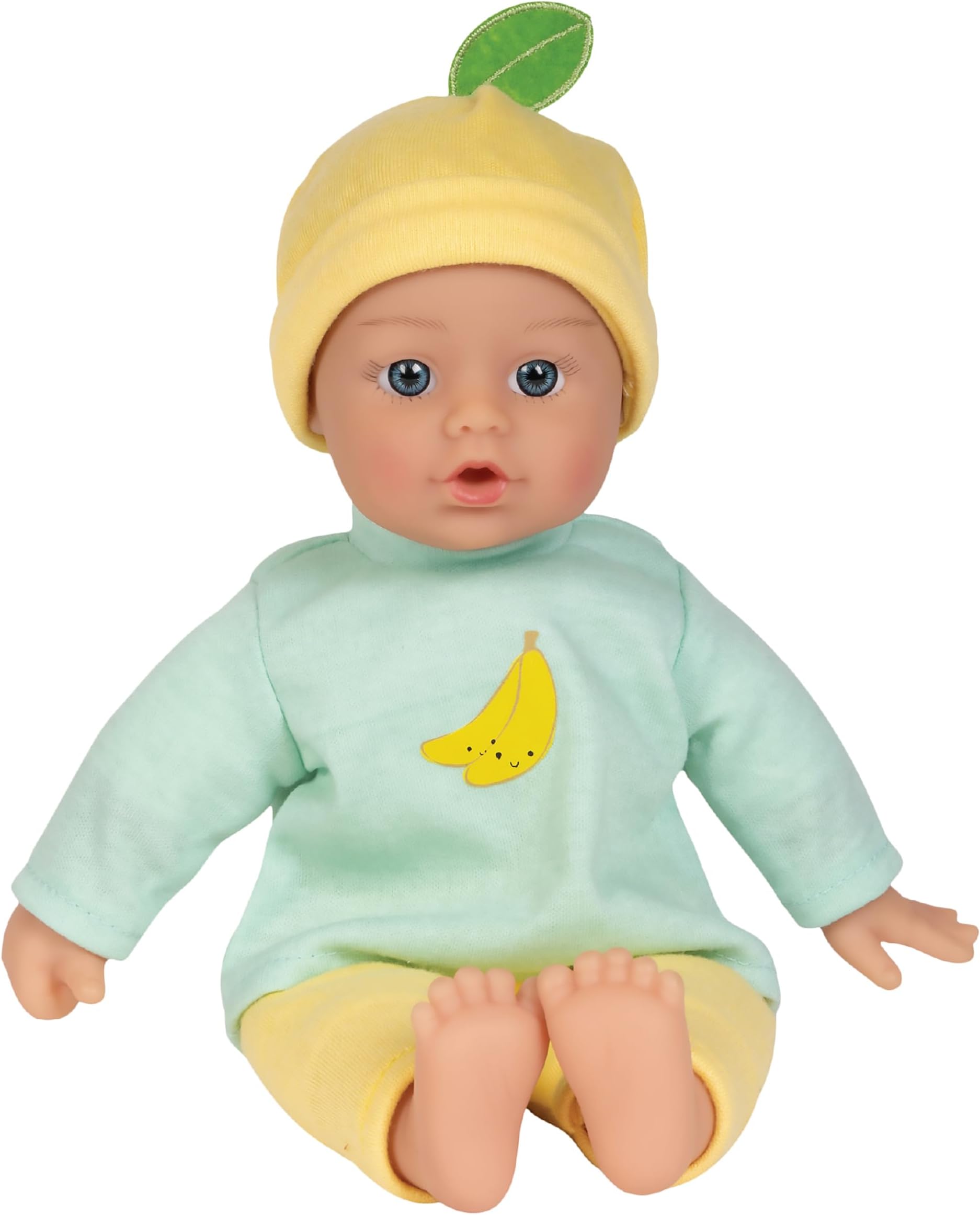 Adora Sweet Baby - 11” Soft & Cuddly Baby Doll, Realistic Features, Gentle Scent, Machine Washable, Lightweight & Easy to Hold | Adorable Playmate (Banana)