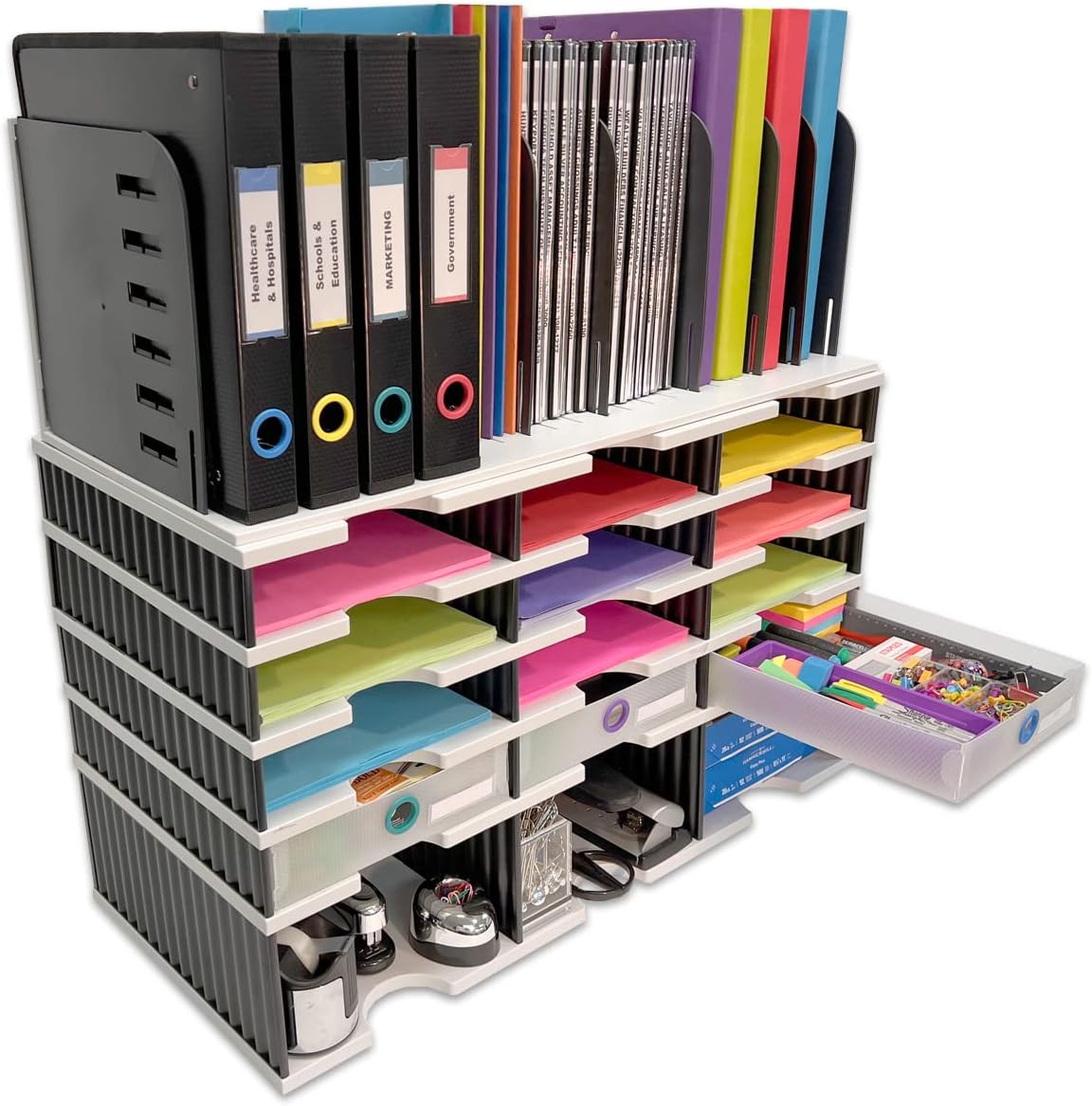 Amazon Desktop Organizer 12 Slot Sorter Riser Base Vertical amazon-desktop-organizer-12-slot-sorter-riser-base-vertical