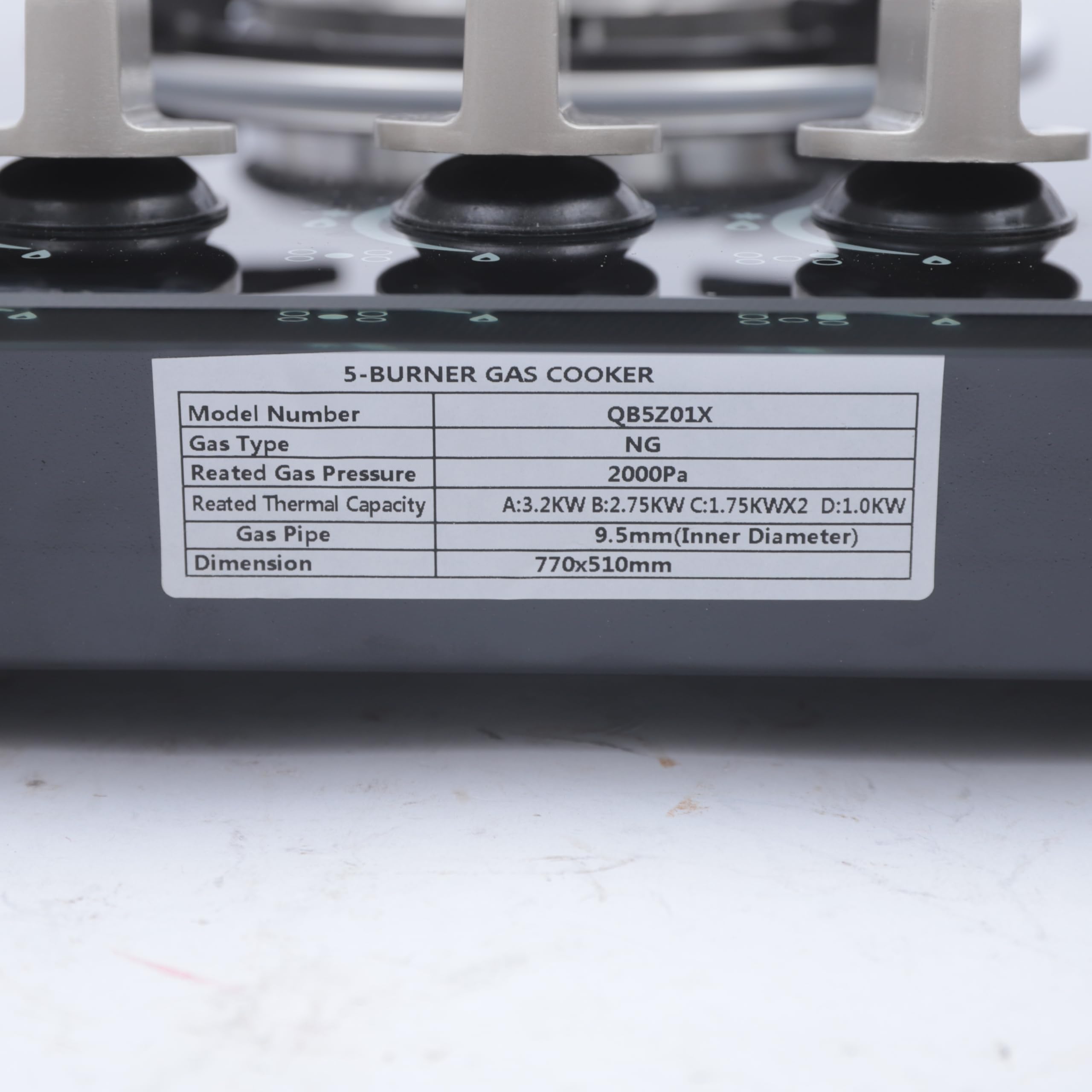 5 Cocina De Gas Quemadores Con ProteccióN Contra Apagado Involuntario | Cocinar Varios Platos A La Vez El Dispositivo De Seguridad Contra ExtincióN Llama Corta AutomáTicamente Suministro Gas Cuando