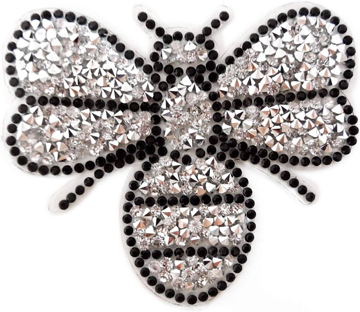 Honbay 5PCS Bee Rhinestone Patches Appliques Clothing Repair Decoration Patches for DIY Accessory