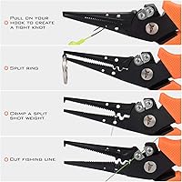Vista 4 de KastKing Cutthroat - Alicates de pesca de 7 pulgadas con anillo dividido, herramientas de pesca de acero inoxidable 420, equipo de pesca resistente