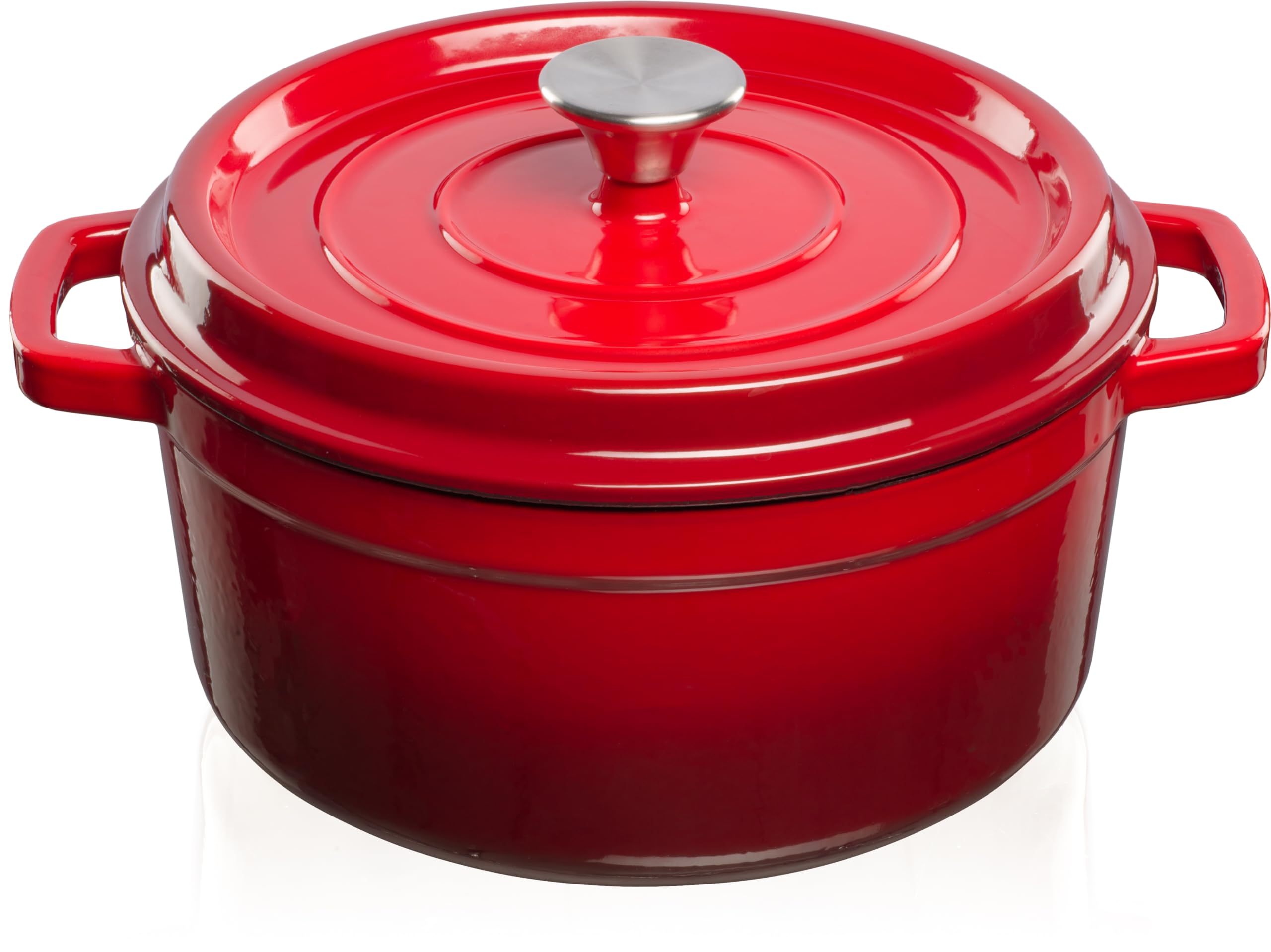 Padella Ghisa Diametro 34 Cm Rosso GRAND FEU - Padella In Ghisa Con Manico, Padella Antiaderente, Ideale Per Barbecue, Griglie, Forni E Piani A Induzione E Gas, Diametro 25 Cm, Colore Blu