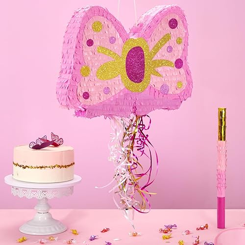 Miniatura 115 de WERNNSAI - Piñata de sirena plegable, piñata de cumpleaños con flecos que incluye cuerda para jalar, venda y bate. Decoraciones