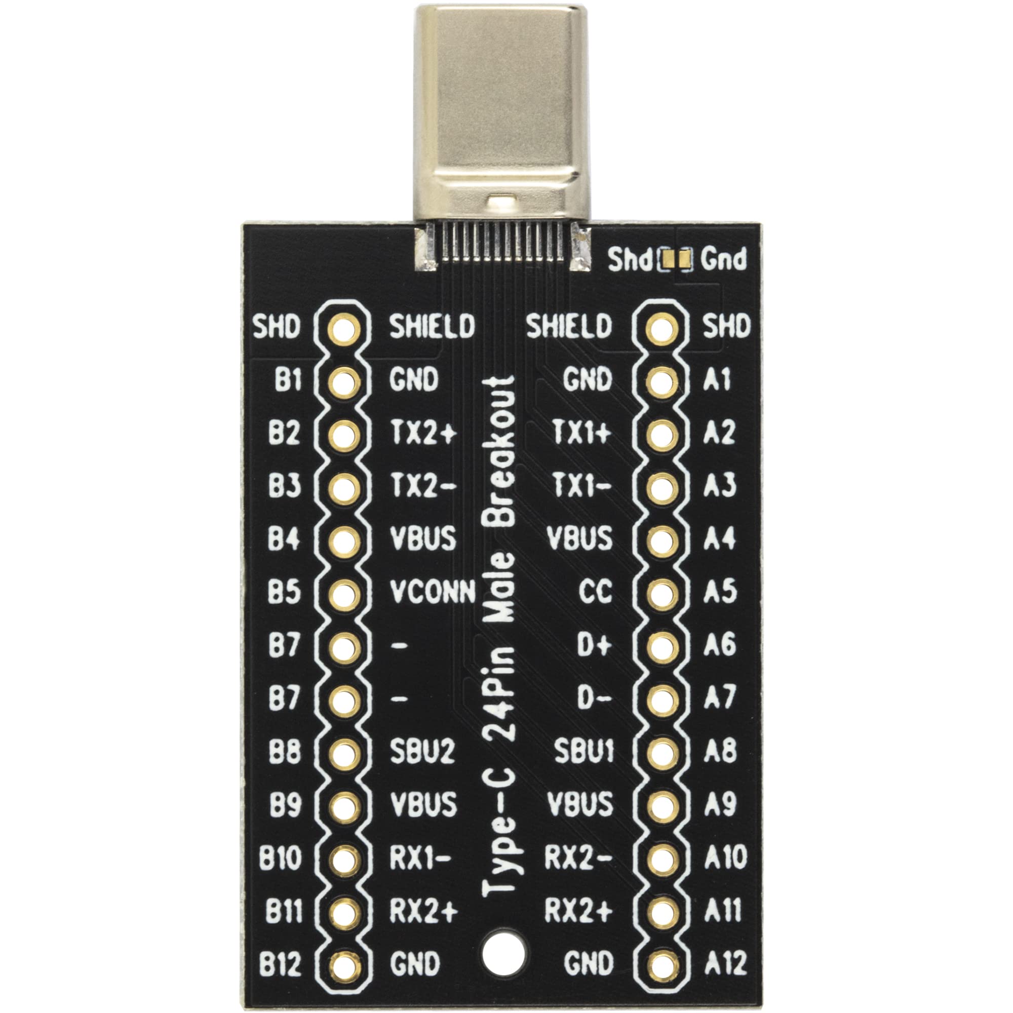 USB Type-C Breakout Board Male Connector 24 Pins Full Pins Output USB C Port Replacement