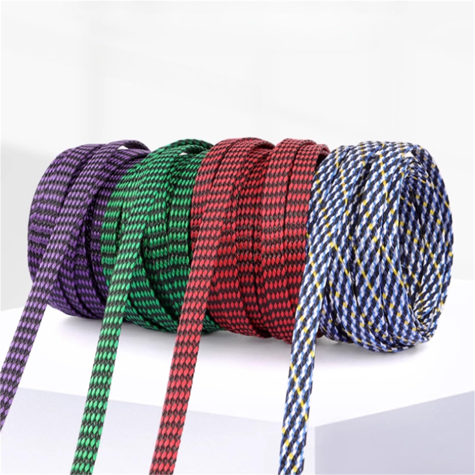 Guaina Cavi Manicotto for cavo Maglia di cotone PP/PET/Nylon Manicotti morbidi antiurto Guaina espandibile isolata da 4-12 mm(C,12mm 15meter)