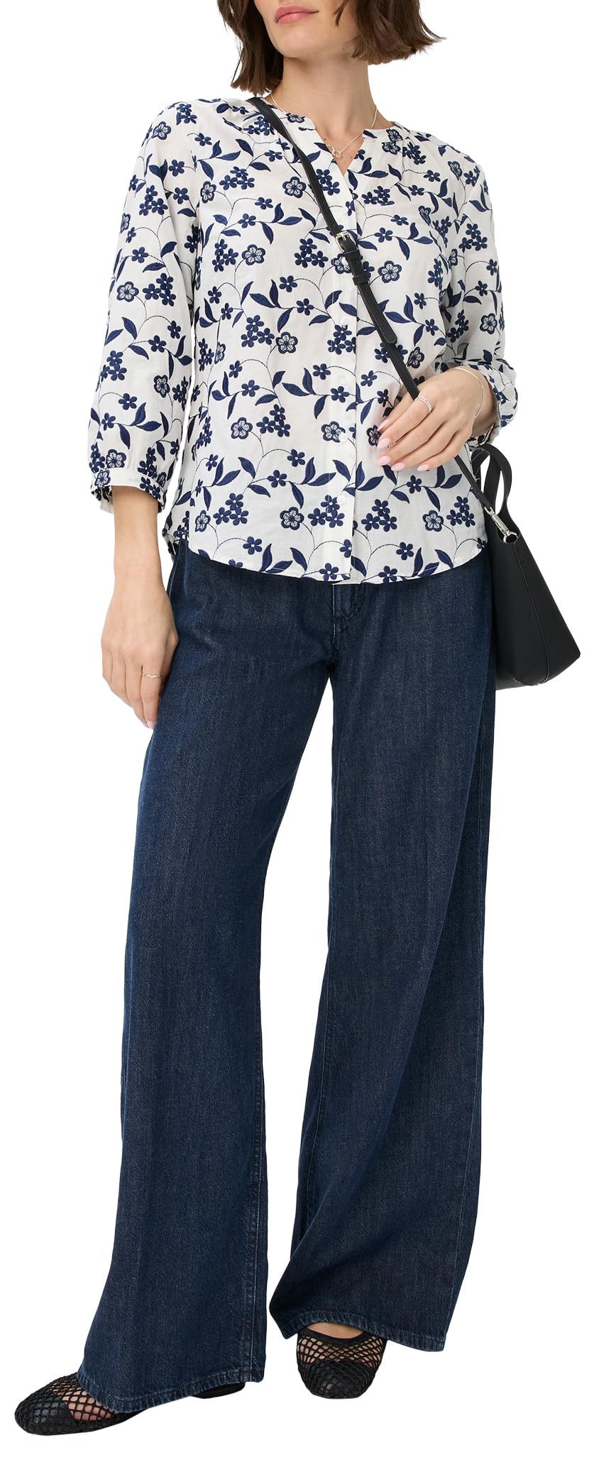 Brax Damen Style.Velia Embroidered Cotton Bluse (1er Pack)
