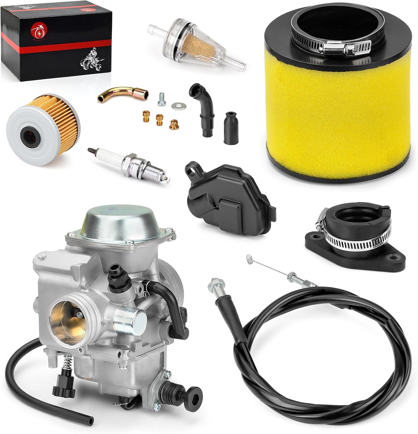 Carburetor Air Filter Intake Manifold Throttle Cable for Honda Fourtrax 300 TRX300 TRX300FW 1988-2000