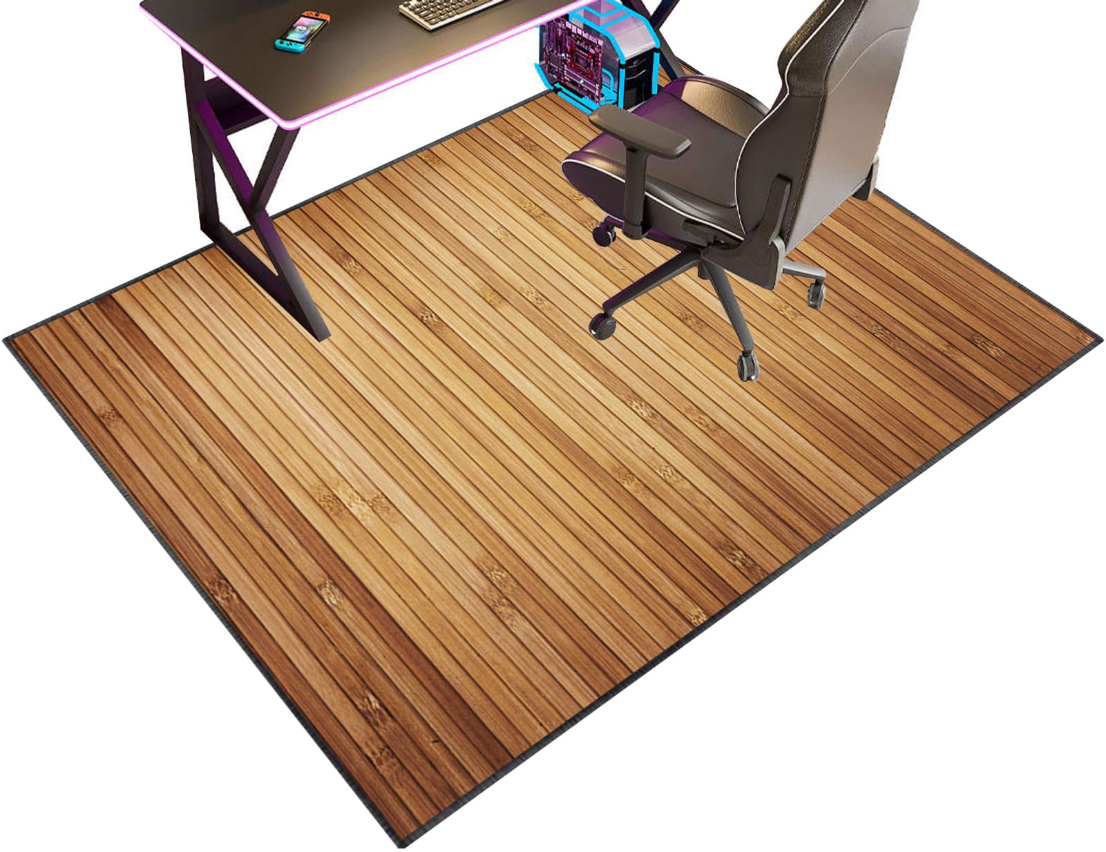 Heavy Du – Tapis de chaise de bureau pour moquette et planchers en bois dur, 160 x 200 cm, protection de sol de bureau, tapis de chaise de jeu, tapis de chaise roulante pour la maison et le bureau