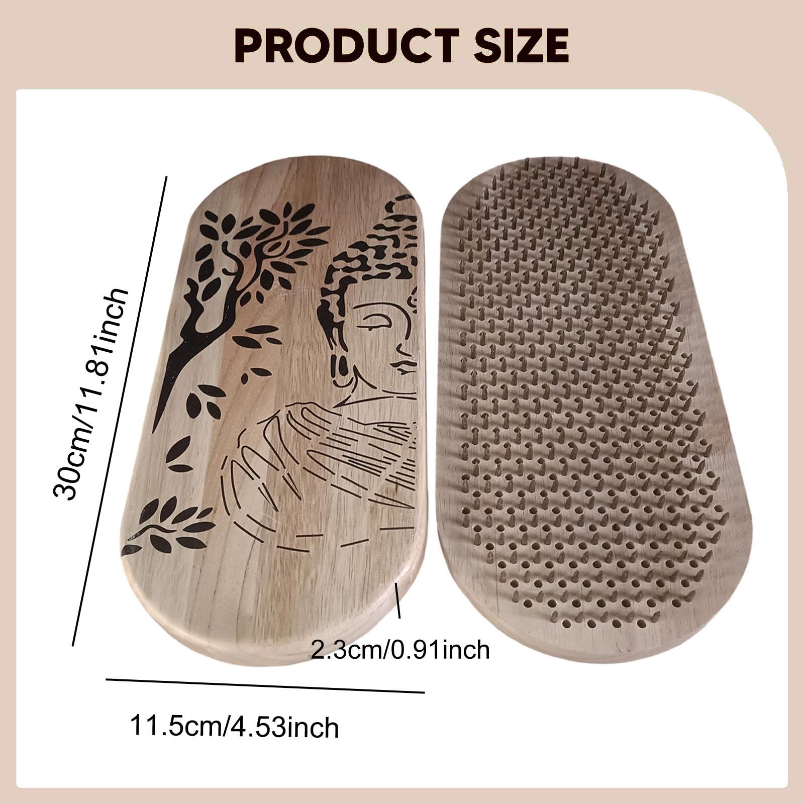 Homyl Wooden Board per Esercizi di E Meditazione Tavola per Massaggio con Chiodi Accessorio Stabile in Legno per Rilassamento E Benessere