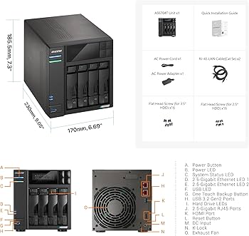 ASUSTOR NAS キット 4ベイ AS6704T Lockerstor Amazon.com: Asustor Lockerstor 4 Gen2 - AS6704T | 4-Bay NAS, Quad