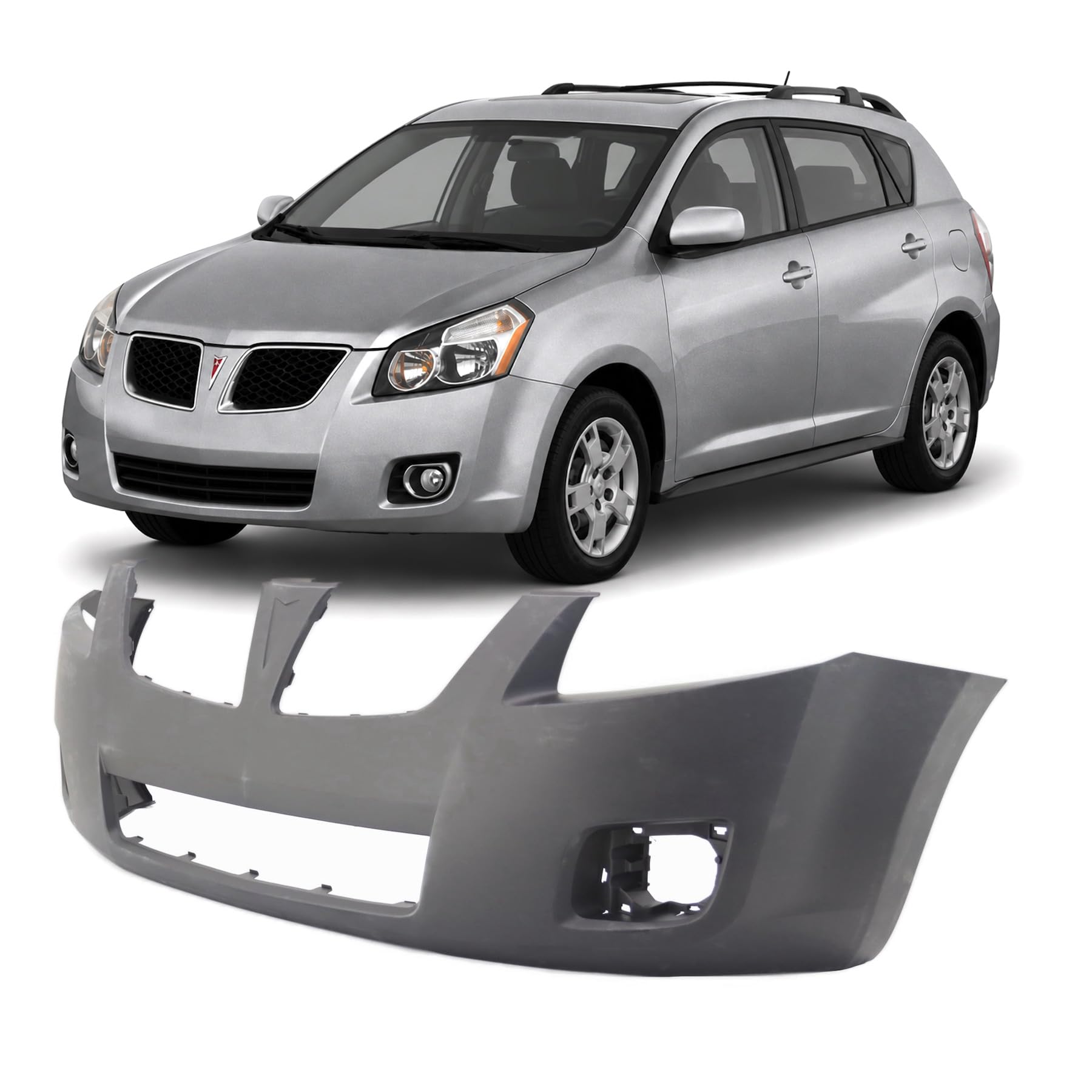 FitParts Compatible with Pontiac Vibe 2009–2010 Front Bumper Cover