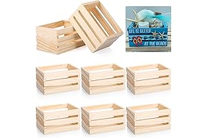 Roowest 24 Pcs Wood Basket Unfinished for Bathroom