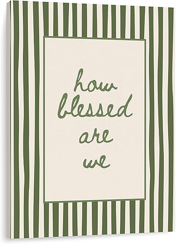 IWGDNJS Arte de pared cristiano con texto en inglés How Blessed Are We Christian Wall, decoración de habitación cristiana, arte de pared con