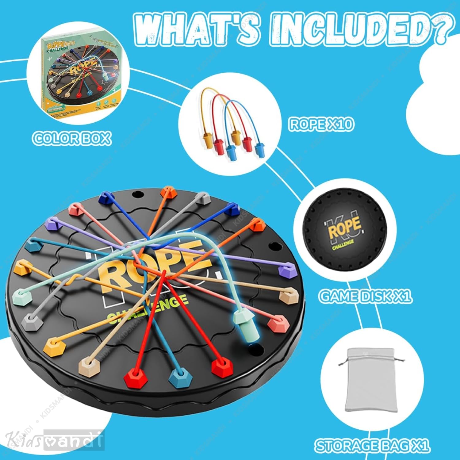 Kids Mandi Rope Twister Puzzle Toy | Fun Untangling Game for Toddlers | Develops Fine Motor Skills & Cognitive Learning | Interactive Educational Gift 4