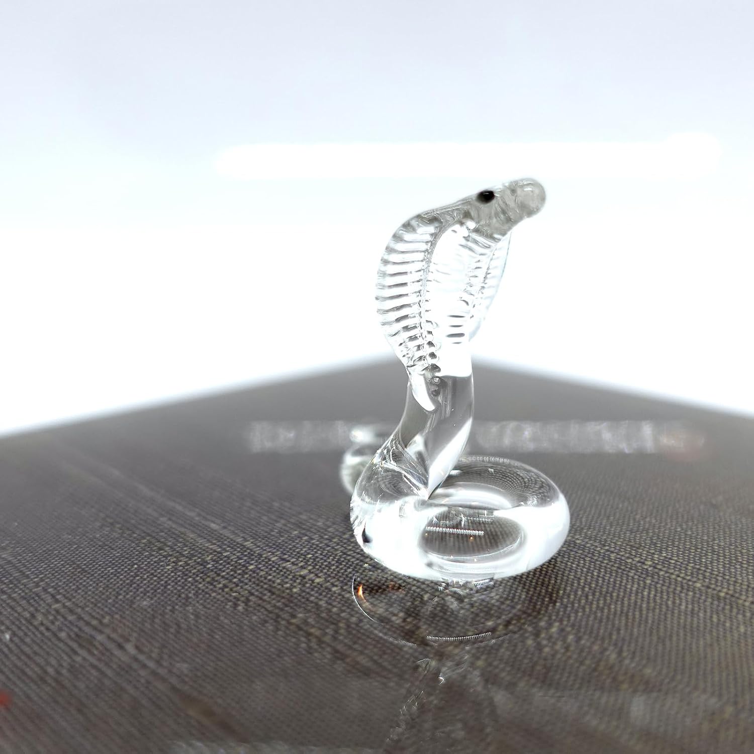 Rare Snake Tiny Micro Crystal Figurines Hand Blown Clear Glass Art Reptiles Animals Collectible Gift Home Decor image 5