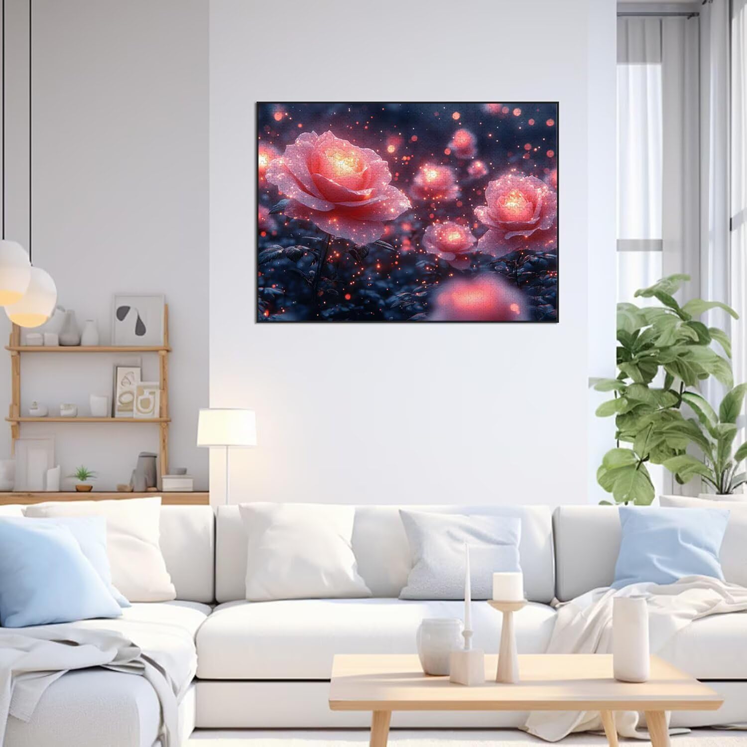 1500 sztuk puzzli dla dorosłych marzycielskie wymagające gry logiczne, n | Puzzle dla dorosłych róża, litery z tyłu, ciasne dopasowanie puzzli, rodzinne zajęcia wewnętrzne, wystrój domu