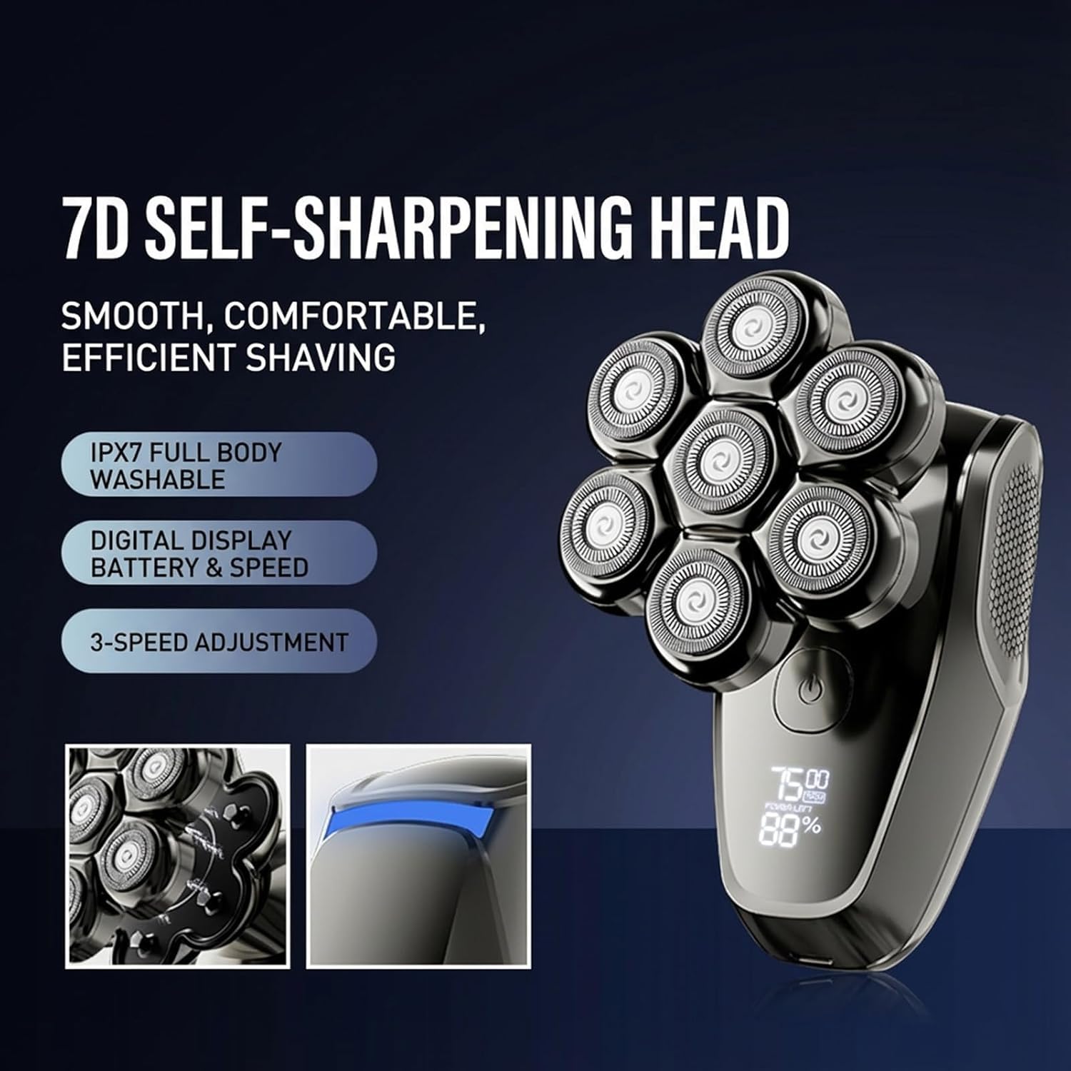Keovy Head Shaver,Rasierapparat (Silber)