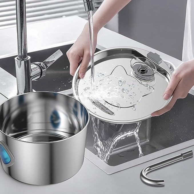 Fuente de Agua para Gatos de Acero Inoxidable 3.2L miniatura 4