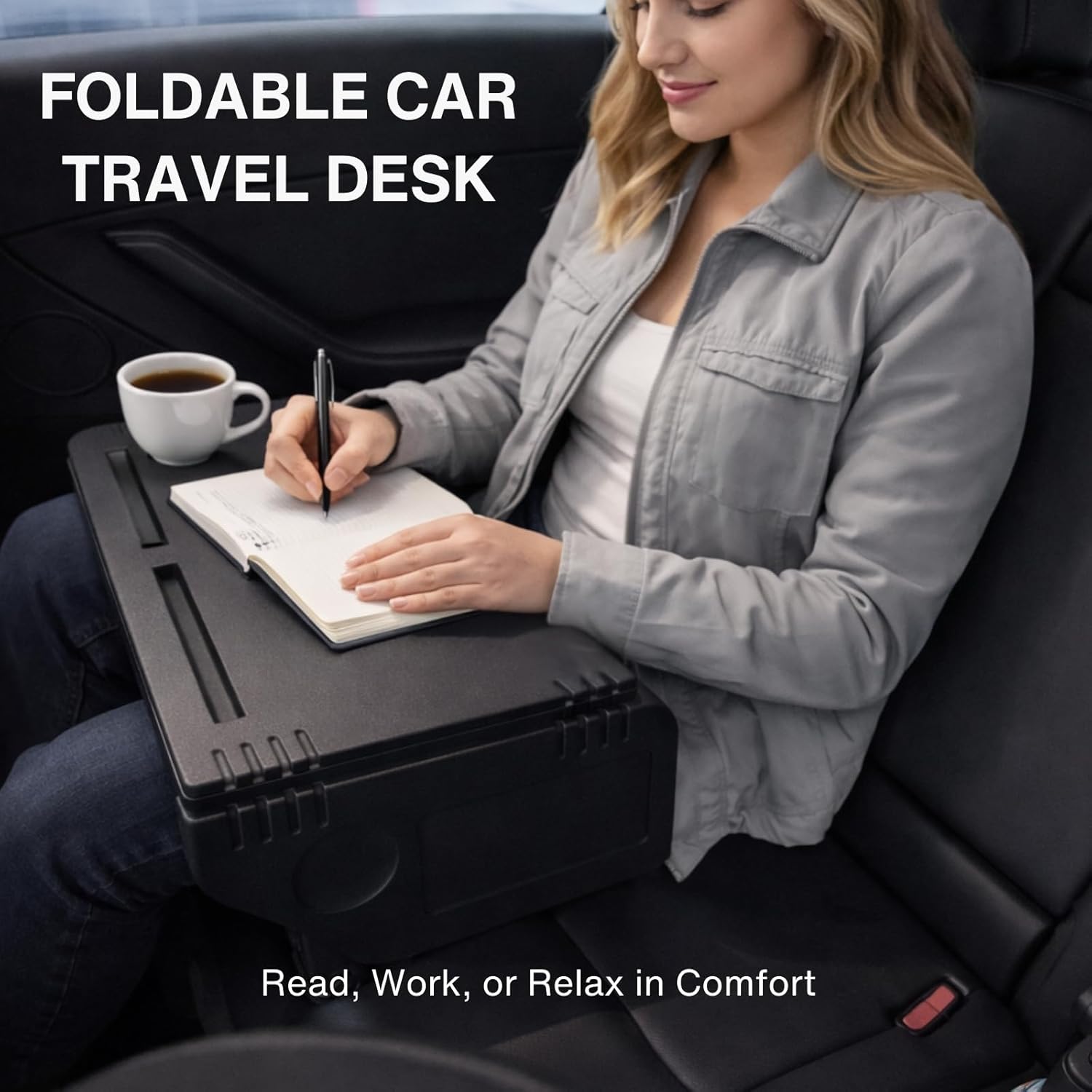 Tesla Car Desk for Model 3 & Model Y – Foldable Passenger Seat Laptop Table for Parked Use, Light Work, Travel & Car Camping