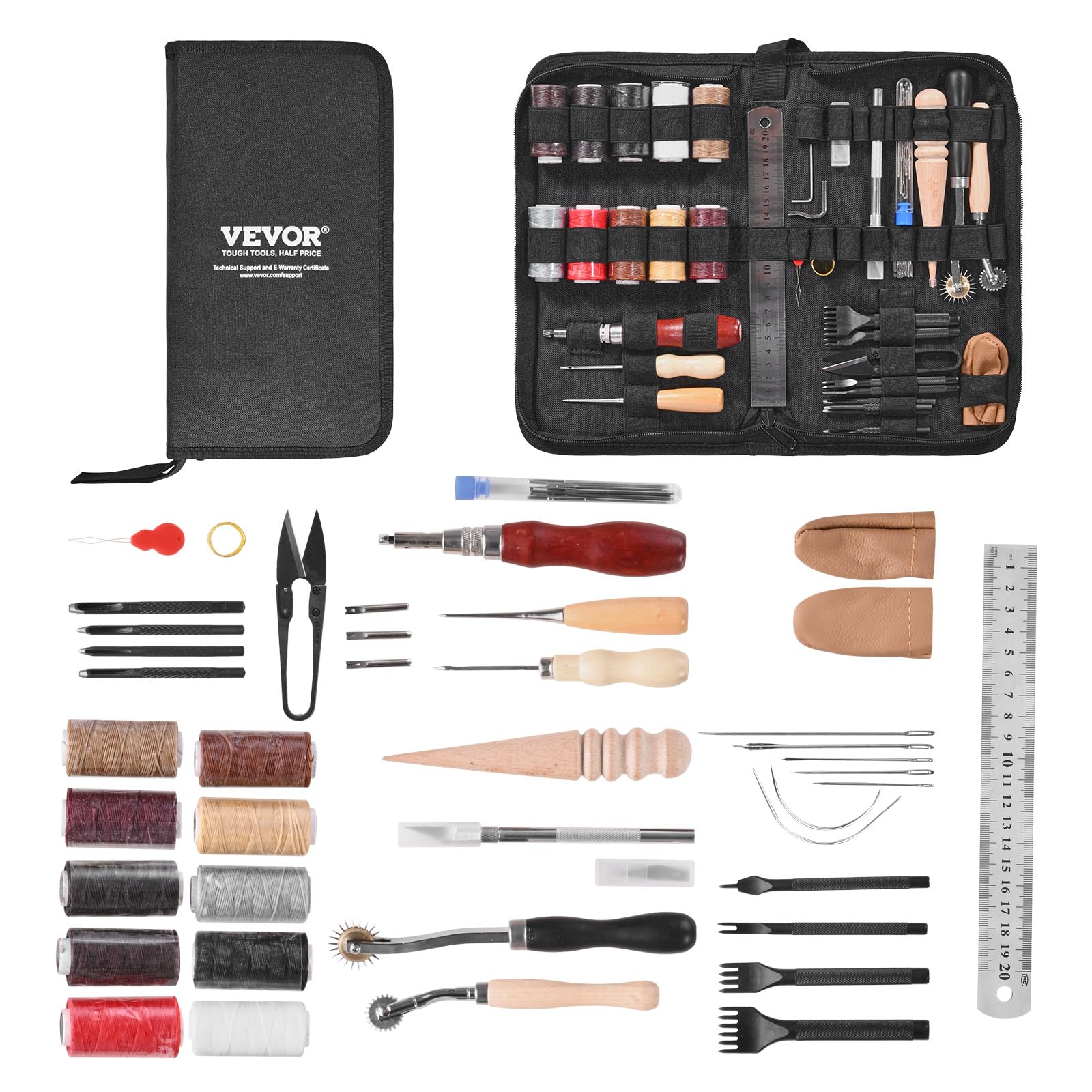 Amazon.com: VEVOR Leather Working Tools Kit, 38 PCS Leather Craft