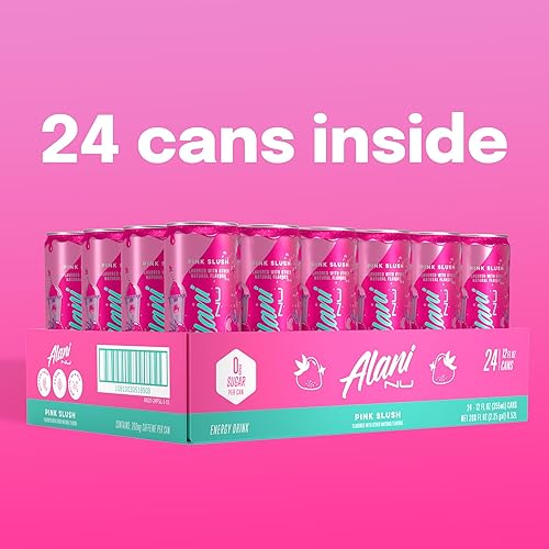 Miniatura 167 de Alani Nu WATERMELON WAVE, bebidas energéticas bajas en calorías, sin azúcar, 200 mg de cafeína, biotina, vitaminas B, cero azúcar, 10 calorías