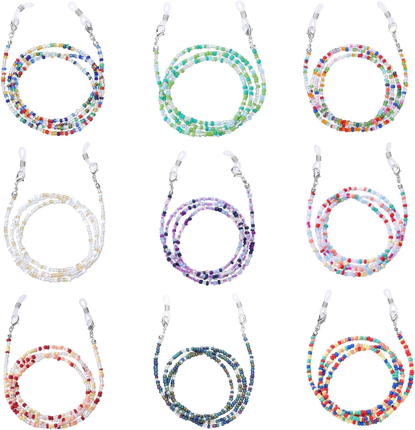 Colorful Rice Beads Glasses Chain Versatile Accessories Handmade Eyeglass Rope Sunglasses Hanging Neck