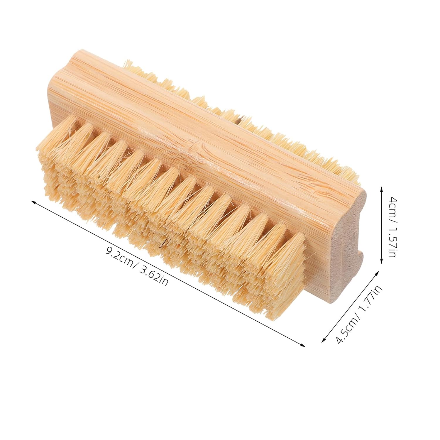4pcs Nail Cleaning Brushes Set Double-sided Nail Scrub Brushes with Pig Bristle and Sisal Bristle for Manicure and Pedicure Portable for Hand and Toe Care