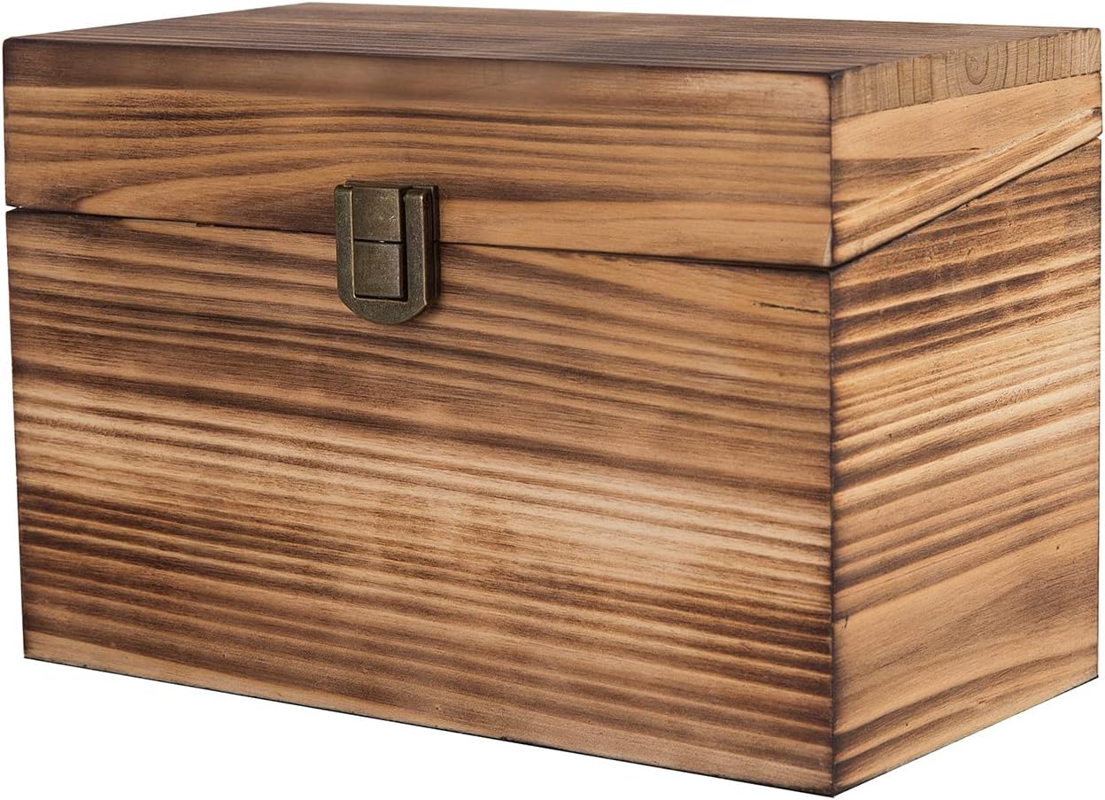 BalterFF Wood Rustic Trading Deck Box Cards Cards Sports Storage Organizer Boxes Holder Compatible With PM TCG Card Box
