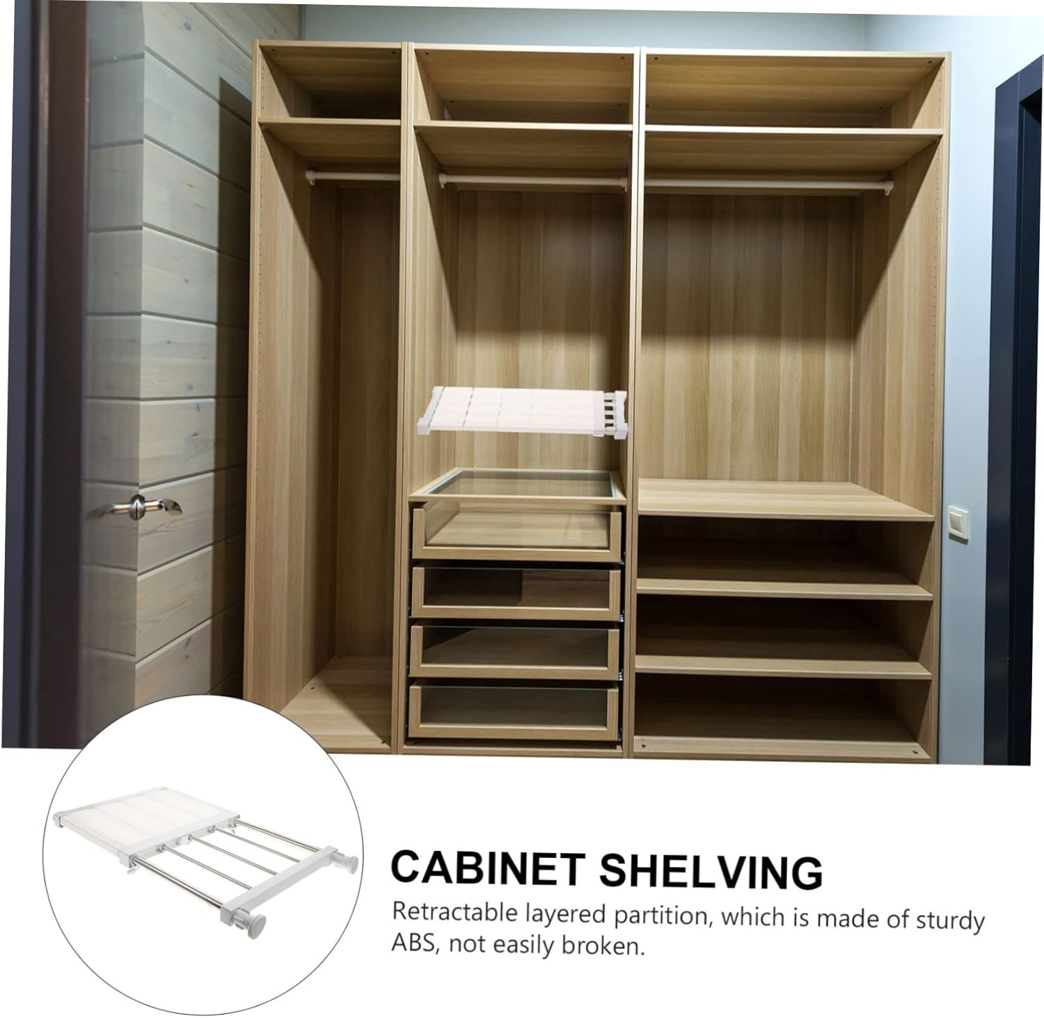 Partition Storage Rack Space Saving Closet Dividers Shelf for Closet Wardrobe Separators