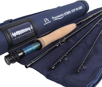 M MAXIMUMCATCH Maxcatch Performance Nymph Fly Fishing Rod in 2/3/4wt 10ft/11ft, IM10 Carbon, AAA Cork Handle, Rod Tube and Combo Set Available