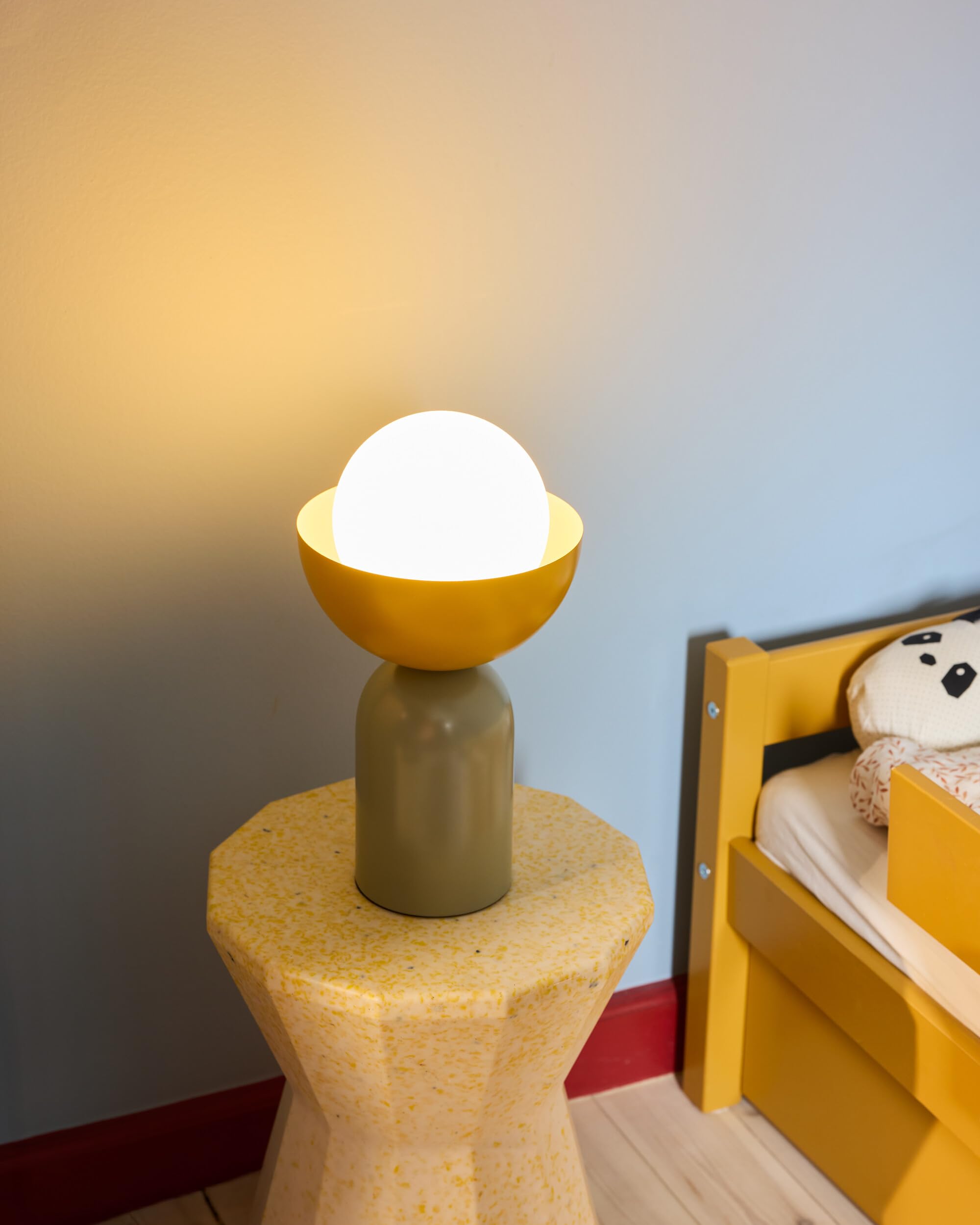 OSRAM Lampada da tavolo DECOR Bowl E14 Vetro Verde/Giallo 200mm